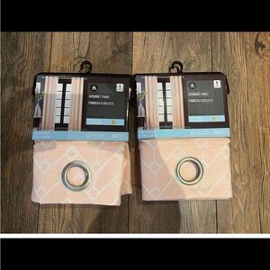 Blush Pink light filtering curtains